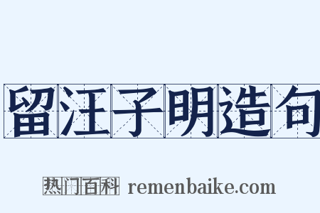 留汪子明造句是什么意思的图片